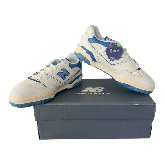 New Balance 550 Sea Salt Blue Agate Basketball Shoe Men Size 13 Women Size 14.5