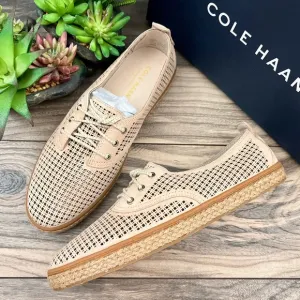 NIB Cole Haan Cloud 3Eye Espadrille Loafer Oxford Boat Shoes Perforated 8B