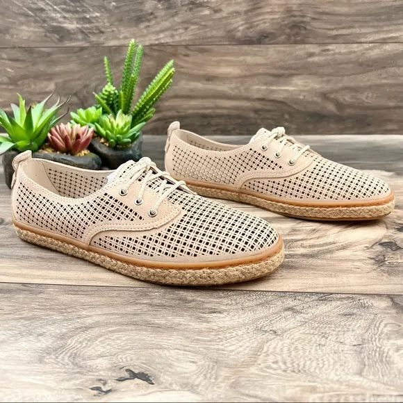 NIB Cole Haan Cloud 3Eye Espadrille Loafer Oxford Boat Shoes Perforated 8B