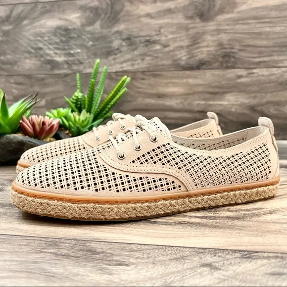 NIB Cole Haan Cloud 3Eye Espadrille Loafer Oxford Boat Shoes Perforated 8B