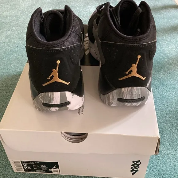 NIB Jordan Zion 2 TB Men’s Sz 10 Shoes Black/Metallic Gold DQ7688 001