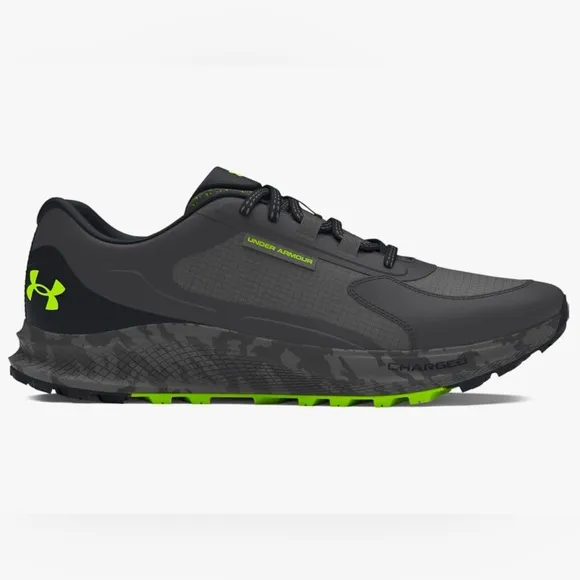 NIB Men’s Under Armour Charged Bandit Trail 3 Black Gray Camo Running Shoes