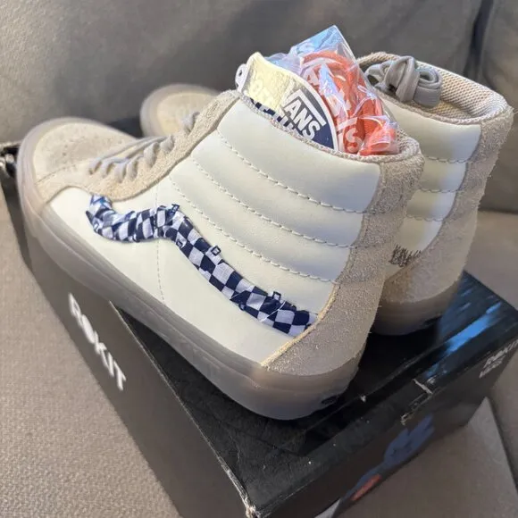 NIB | VANS x Rokit Sk8-Hi 38 DX Shoe Canvas Suede Skate Beige Men's 10