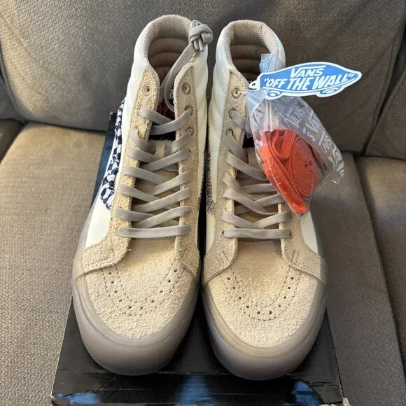 NIB | VANS x Rokit Sk8-Hi 38 DX Shoe Canvas Suede Skate Beige Men's 10