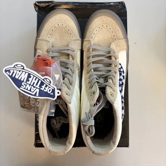 NIB | VANS x Rokit Sk8-Hi 38 DX Shoe Canvas Suede Skate Beige Men's 10