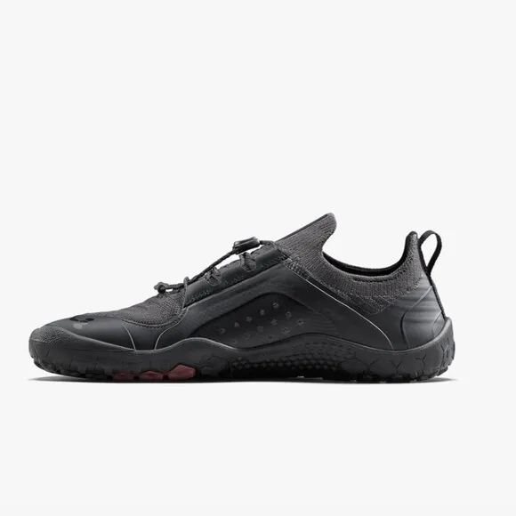 NIB Vivobarefoot Primus Trail Knit FG Mens, Obsidian Black, 10
