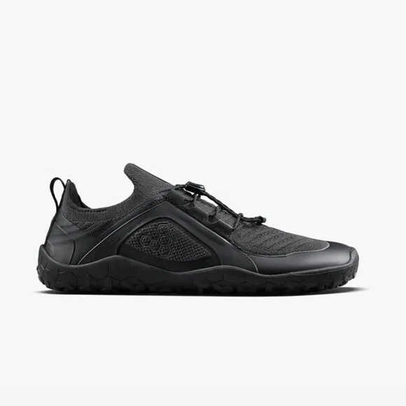 NIB Vivobarefoot Primus Trail Knit FG Mens, Obsidian Black, 10