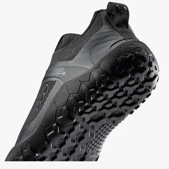 NIB Vivobarefoot Primus Trail Knit FG Mens, Obsidian Black, 10
