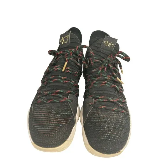 Nike 897817 KD 10 black history Mens Size 10.5 Black red green Sneakers Shoes