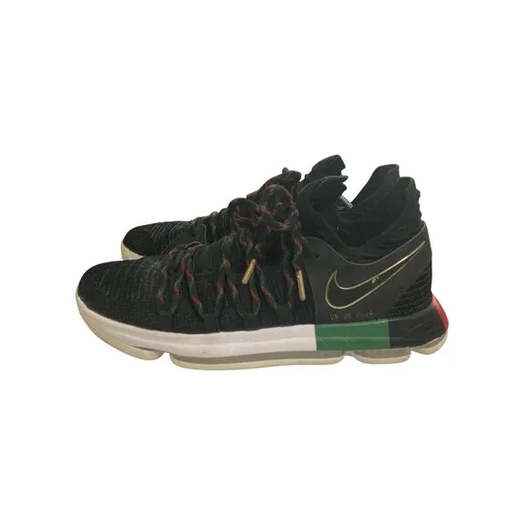 Nike 897817 KD 10 black history Mens Size 10.5 Black red green Sneakers Shoes