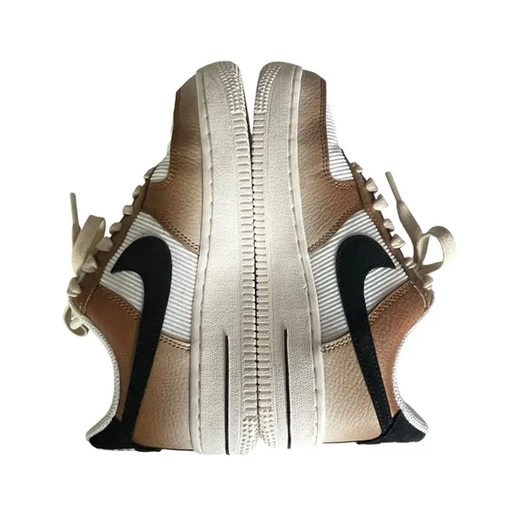 Nike Air Force 1 '07 Low Shoes Sneakers Womens 5 Ale Brown Black DO6682-200 EUC