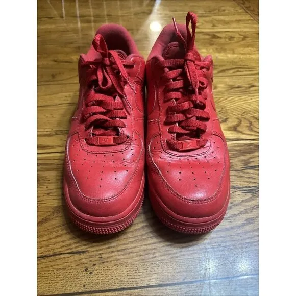 Nike Air Force 1 '07 LV8 Low Triple Red CW6999-600 Men’s Size 10.5