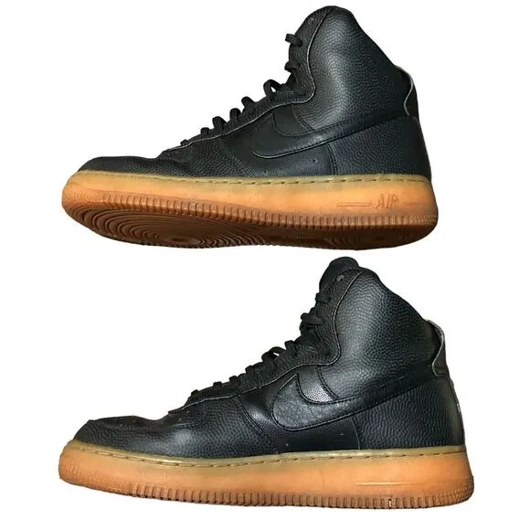 Nike Air Force 1 Black Gum 2016 Size 9‎ EU 40.5 EUC