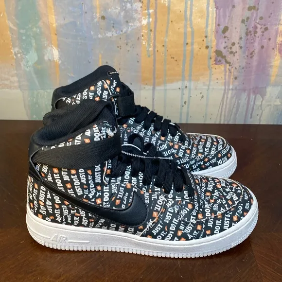Nike Air Force 1 Hi Lx Just Do It Pack Black shoes AO5138 -001 Women’s 7