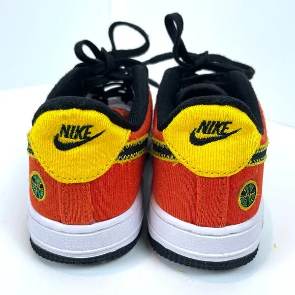 Nike Air Force 1 Low LV8 Roswell Raygun White Orange Shoes DD9532-100 Youth 1.5Y