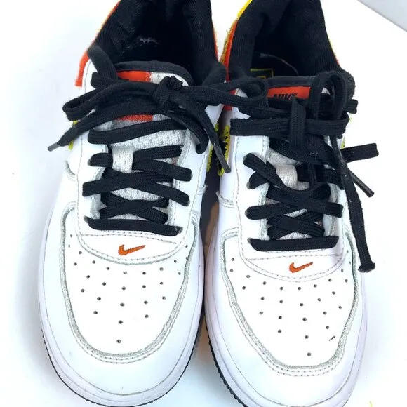 Nike Air Force 1 Low LV8 Roswell Raygun White Orange Shoes DD9532-100 Youth 1.5Y