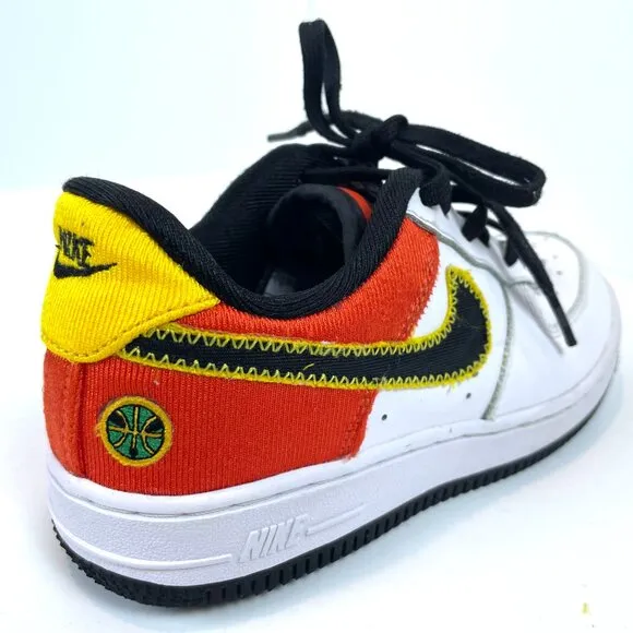 Nike Air Force 1 Low LV8 Roswell Raygun White Orange Shoes DD9532-100 Youth 1.5Y