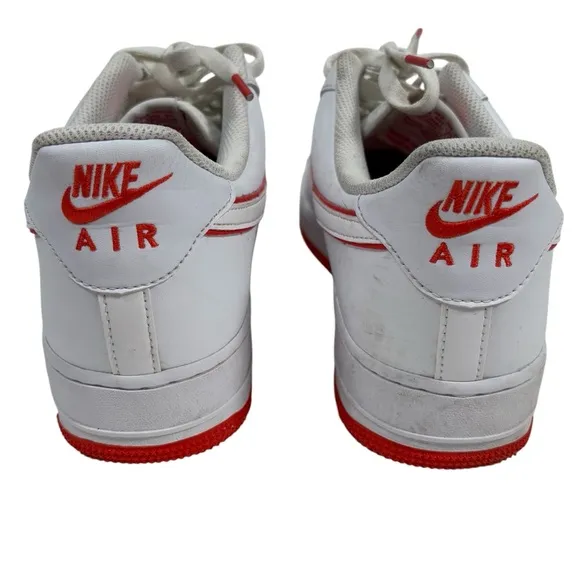 Nike Air Force 1 Mens 13 Low Top Lace Up Sneakers Shoes Orange White Halloween
