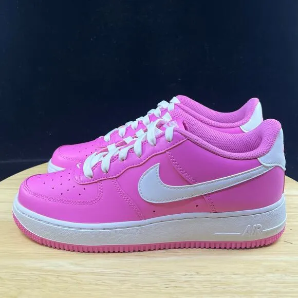 NIKE AIR FORCE 1 PLAYFUL PINK WHITE FV5948-600-SIZE 6Y/ 7.5 Women’s Barbie