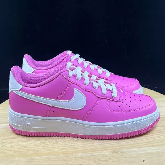 NIKE AIR FORCE 1 PLAYFUL PINK WHITE FV5948-600-SIZE 6Y/ 7.5 Women’s Barbie