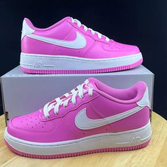 NIKE AIR FORCE 1 PLAYFUL PINK WHITE FV5948-600-SIZE 6Y/ 7.5 Women’s Barbie