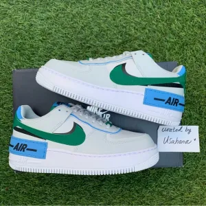 Nike Air Force 1 shadow white grey green shoes