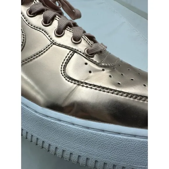 Nike Air Force 1 SP Liquid Metal Rose Gold CQ6566-900 Creases Scuffs Women’s 14