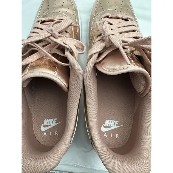 Nike Air Force 1 SP Liquid Metal Rose Gold CQ6566-900 Creases Scuffs Women’s 14