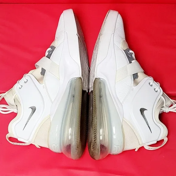 Nike Air Force 270 White Metallic Silver Men's Shoes #AH6772-100 size 14