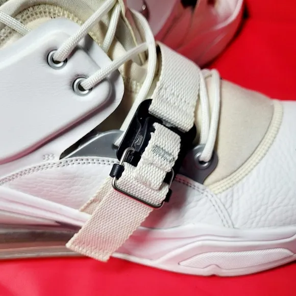 Nike Air Force 270 White Metallic Silver Men's Shoes #AH6772-100 size 14