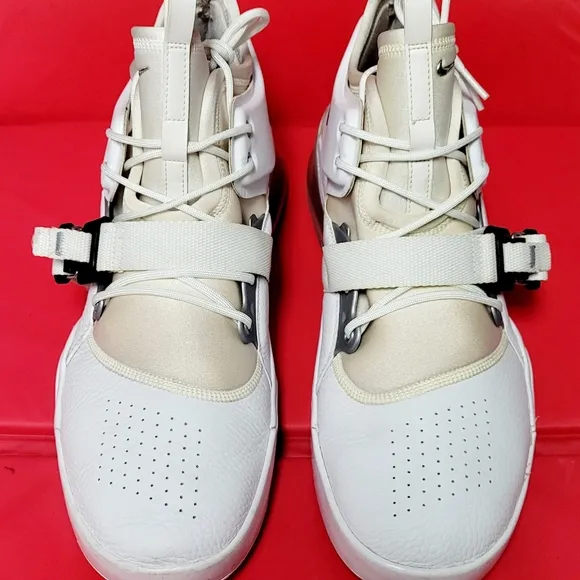 Nike Air Force 270 White Metallic Silver Men's Shoes #AH6772-100 size 14