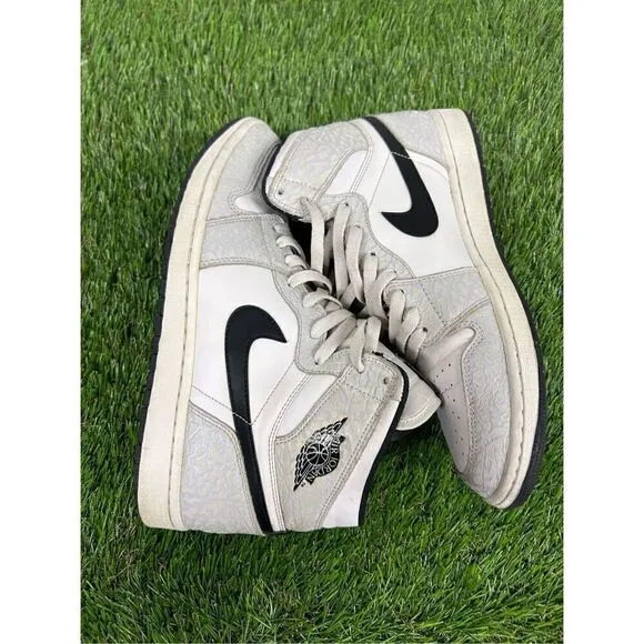 Nike Air Jordan 1 High White Elephant Print size 11 839115-106 OG I Retro