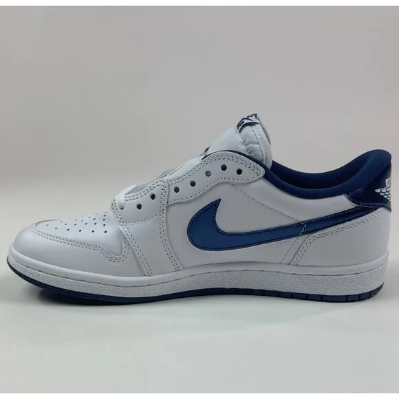 Nike Air Jordan 1 Low 85 Retro Mens White Navy Blue Shoes Sneakers FB9933-141