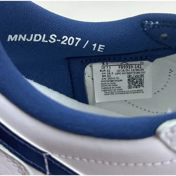 Nike Air Jordan 1 Low 85 Retro Mens White Navy Blue Shoes Sneakers FB9933-141