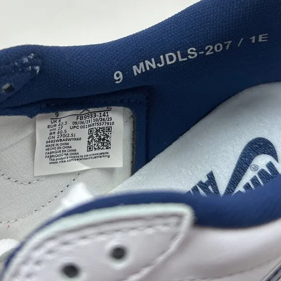 Nike Air Jordan 1 Low 85 Retro Mens White Navy Blue Shoes Sneakers FB9933-141