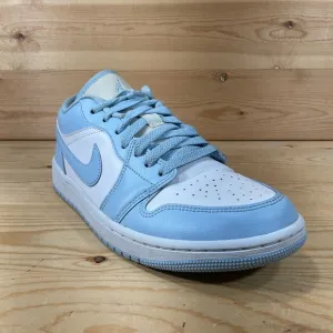 Nike Air Jordan 1 Low Lifestyle Shoes Size Women’s 8.5 White Ice Blue DC0774-141