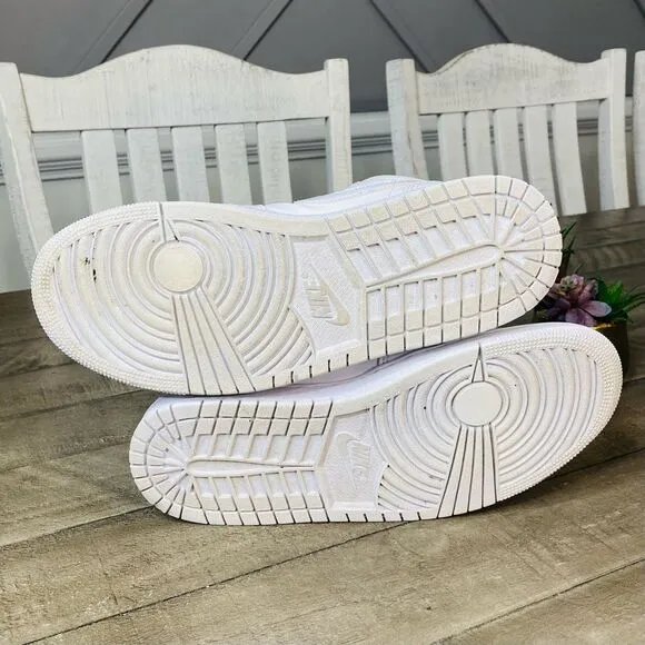 Nike Air Jordan 1 Low Triple White Sneakers Women’s Size 10