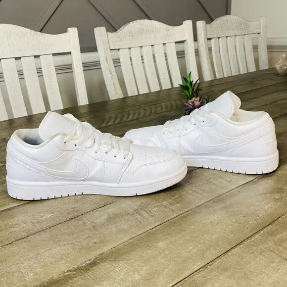 Nike Air Jordan 1 Low Triple White Sneakers Women’s Size 10