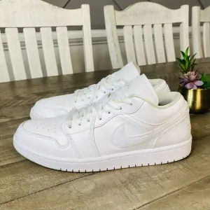 Nike Air Jordan 1 Low Triple White Sneakers Women’s Size 10