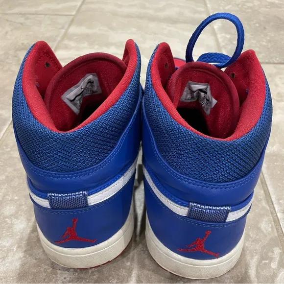 NIKE Air Jordan 1 Men’s Detroit Pistons Basketball Shoes 11 Blue Red 554724-407