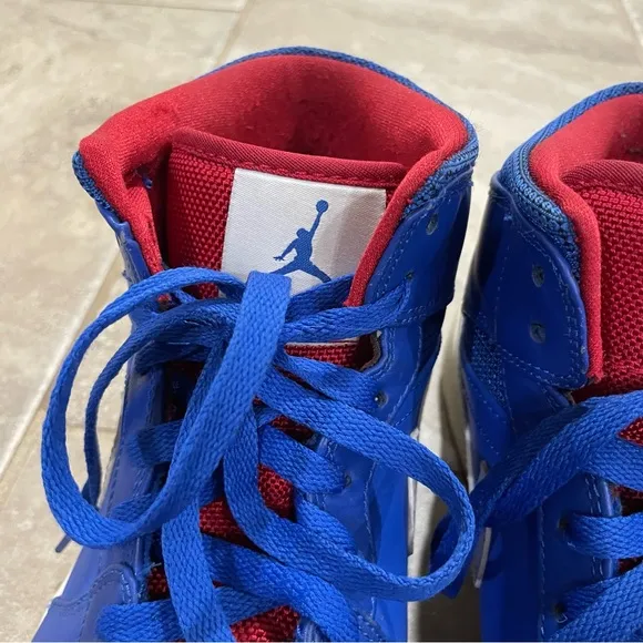 NIKE Air Jordan 1 Men’s Detroit Pistons Basketball Shoes 11 Blue Red 554724-407