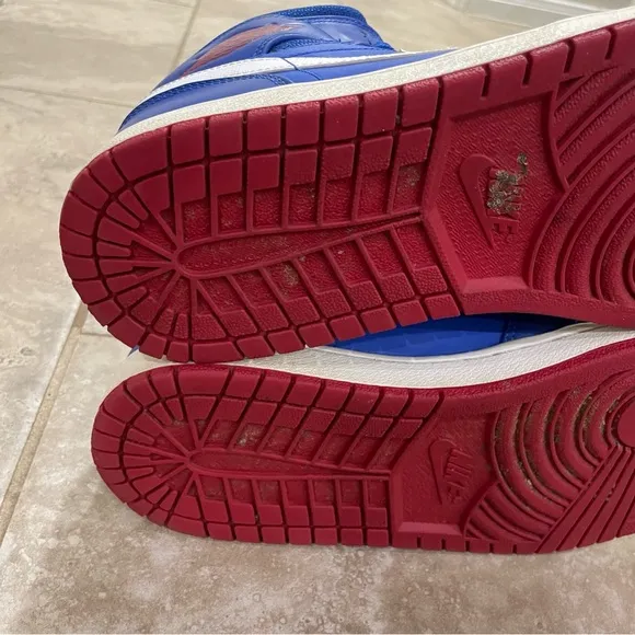 NIKE Air Jordan 1 Men’s Detroit Pistons Basketball Shoes 11 Blue Red 554724-407