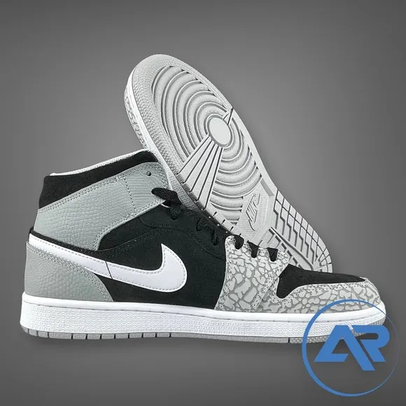 Nike Air Jordan 1 Mid SE Men’s Size 9.5 Shoes Elephant Print DM1200-016