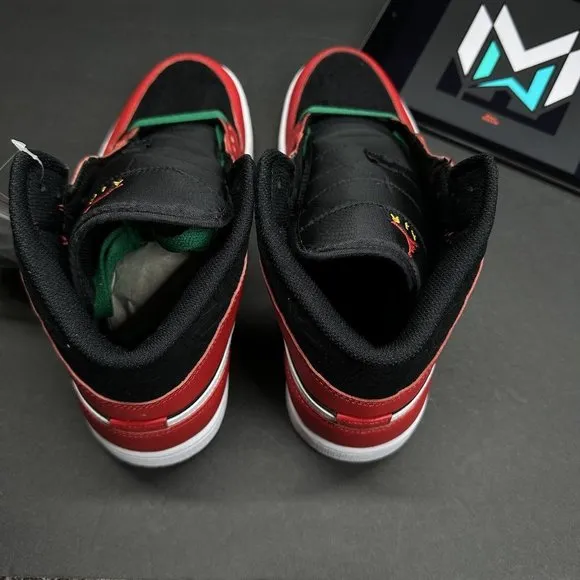 Nike Air Jordan 1 Mid SE Shoes Malachite Black Red DQ8417-006 Men’s Sizes