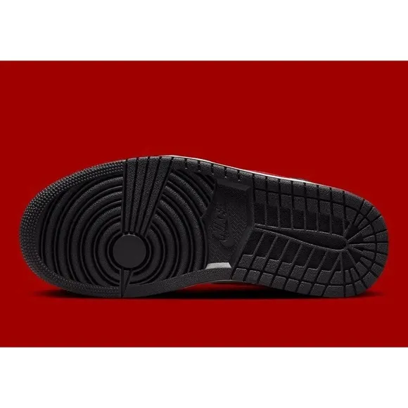 Nike Air Jordan 1 Mid Shoes Black / College Grey / Mid Red women’s 9 NIB NWT