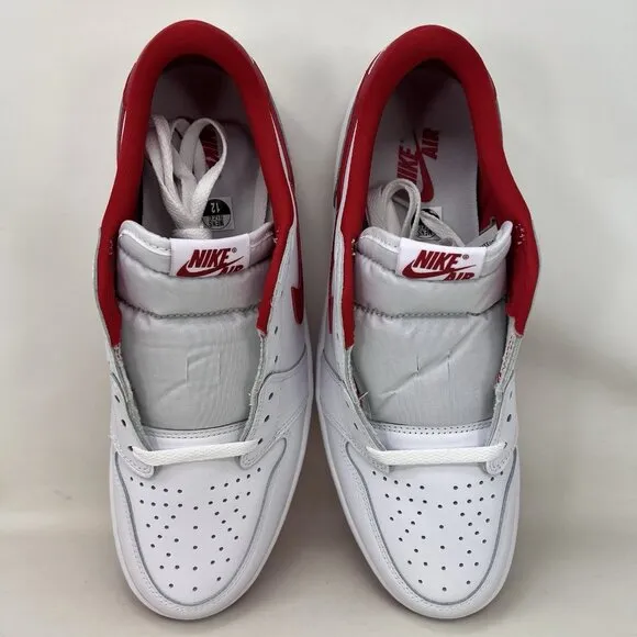 Nike Air Jordan 1 Retro Low OG Shoes White University Red Men’s Size 12