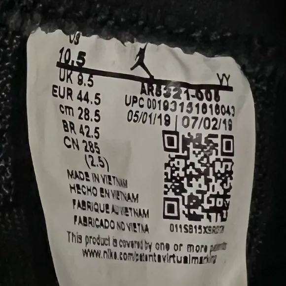 Nike Air Jordan 1 Retro Men’s High React Black/ Purple  Shoes