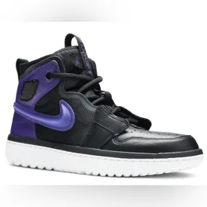 Nike Air Jordan 1 Retro Men’s High React Black/ Purple  Shoes