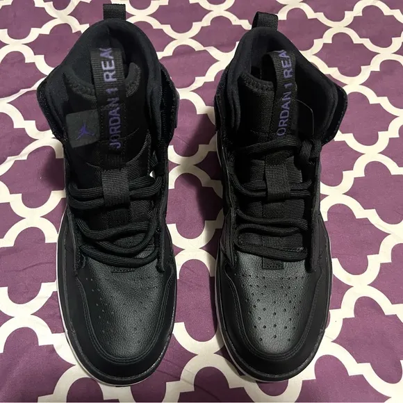 Nike Air Jordan 1 Retro Men’s High React Black/ Purple  Shoes