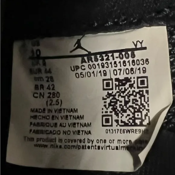Nike Air Jordan 1 Retro Men’s High React Black/ Purple  Shoes